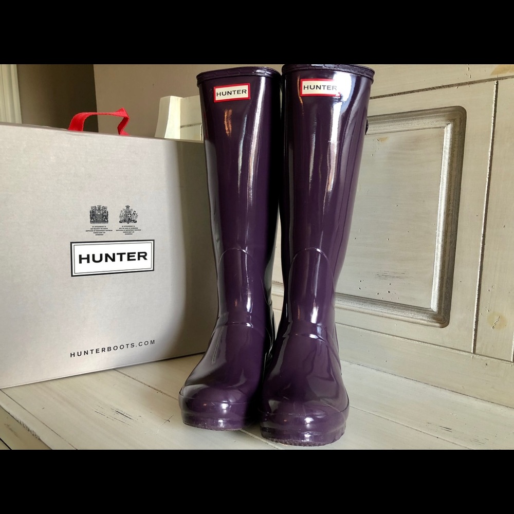 Hunter boot (purple urchin) size 7